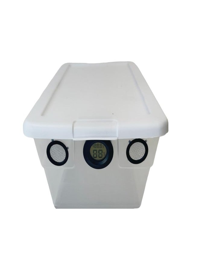 Bugzy Bugs Vented Vivarium Enclosure 6 Quart Terrarium with Black Vents, Temperature & Humidity Sensor for Reptiles, Isopods, Small Bugs - Image 3